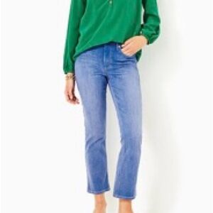🆕 Lilly Pulitzer Blue Cropped Ankle Jeans